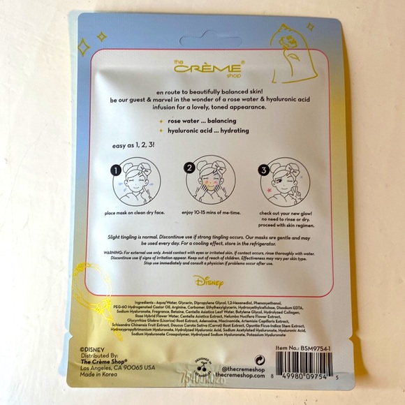 the Crème shop Disney Princess Belle Sheet Face Mask - Picture 2 of 2
